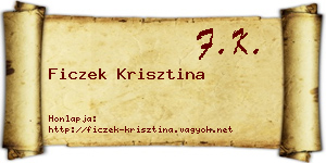 Ficzek Krisztina névjegykártya